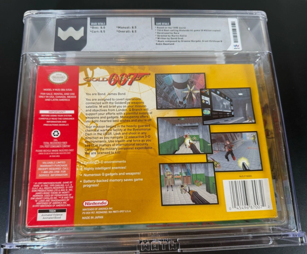 GoldenEye 007 N64 WATA 8.5 CIB Graded