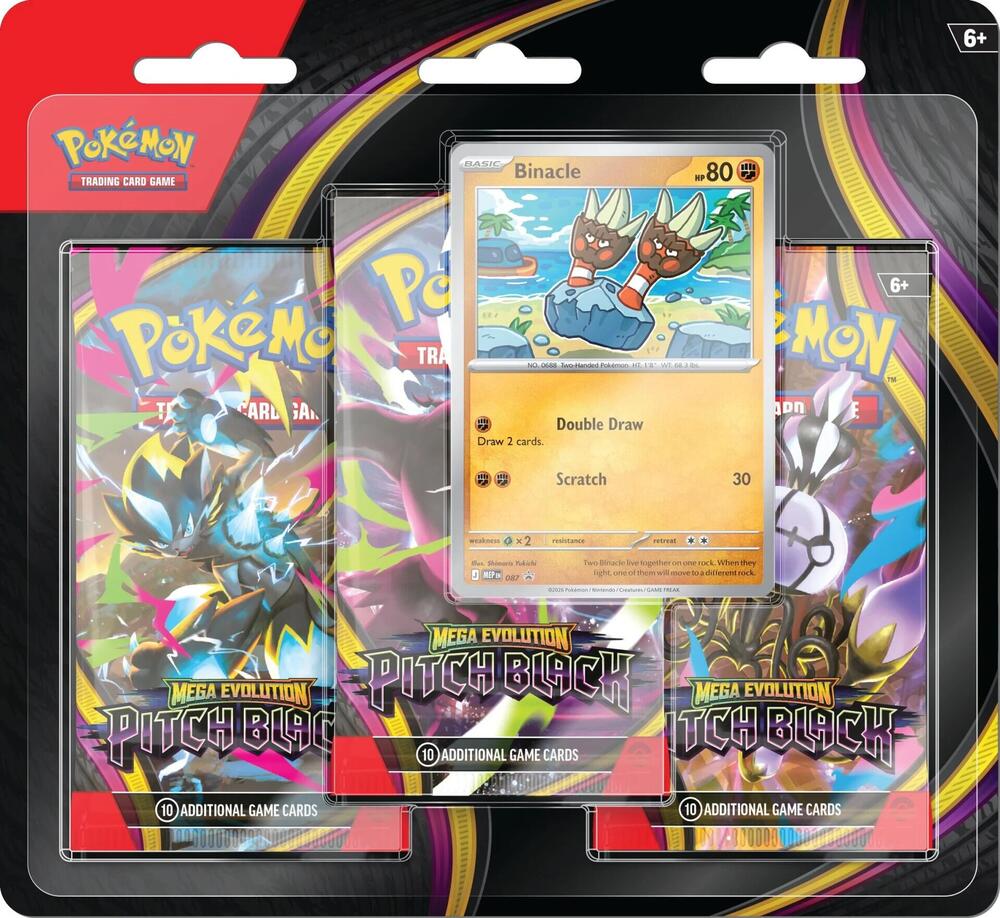 Pokemon TCG: Pitch Black (Mega Evolution) 3 Pack Blister