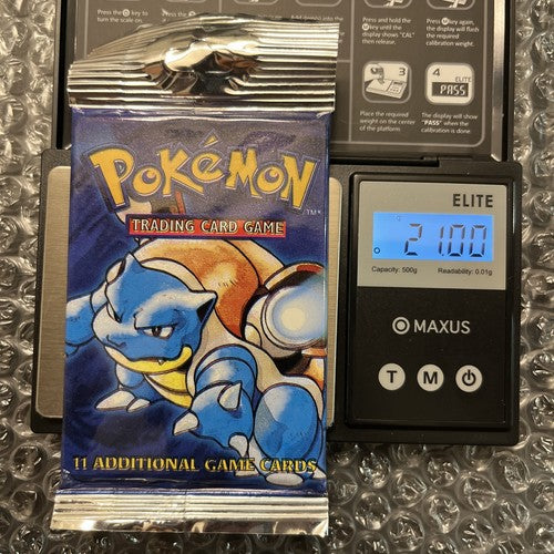 Pokemon TCG Base Set Blastoise Booster Pack 21g Factory Sealed New