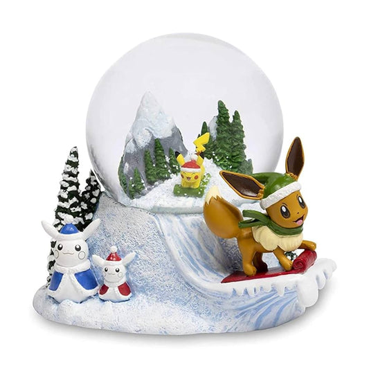 Pokemon Center Eevee Pikachu Snow Globe 2020 Christmas Sealed New