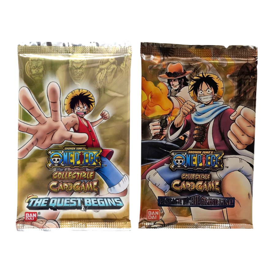 One Piece TCG: 2005 The Quest Begins & Passage To The Grand Line Booster Packs (1 of Each)